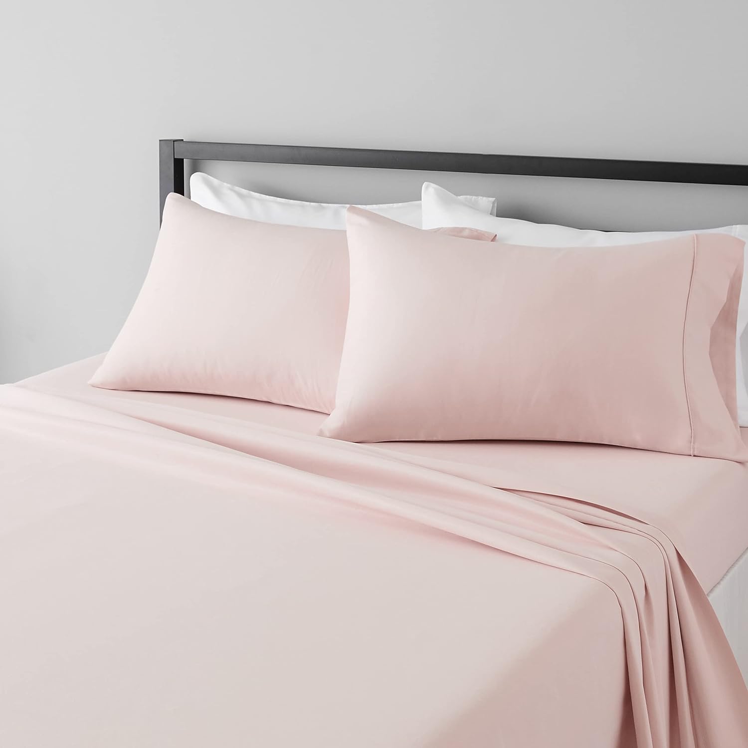 Amazon Aware 100% Organic Cotton 300 Thread Count Duvet Cover Set - PINK, QUEEN