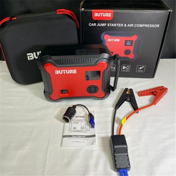 Buture BR700 Red Black 150 PSI Car Jump Starter With Air Compressor