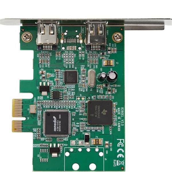 StarTech.com 2 Port PCI Express FireWire Card - 1394a Firewire - TI TSB82AA2 Chipset - Windows