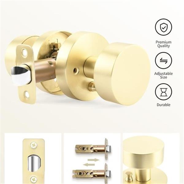 MrArm Privacy I Door Knob for Hallway, Closet and Bathroom I Reversible Heavy Duty Design I Fit