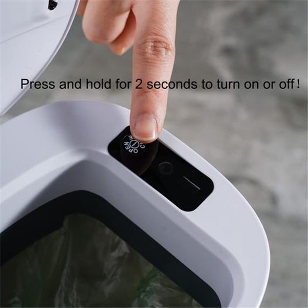 Sooyee 14 Liter Automatic Trash Can with lid,3.6 Gallon Touchless Trash Can or Kick,Garbage Can