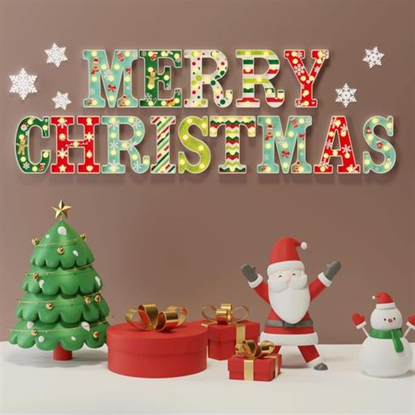 Christmas Decorations - 14 LED Letters Christmas Lights 'MERRY CHRISTMAS' for Christmas Party H