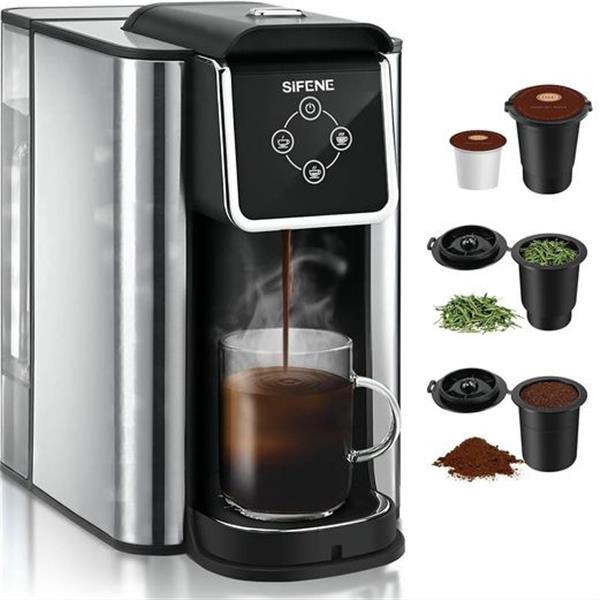 SiFENE Coffee Machine, 3 in 1 Single Serve Coffee Maker, Personal Coffee Brewer for K-Pod Capsu