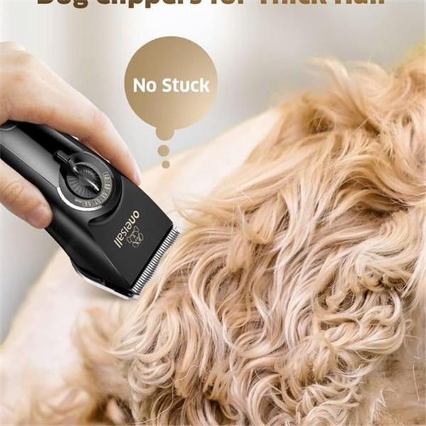 oneisall Dog Clippers for Grooming Thick Curly Hair, Low Noise Dog Grooming Kit with Detachable