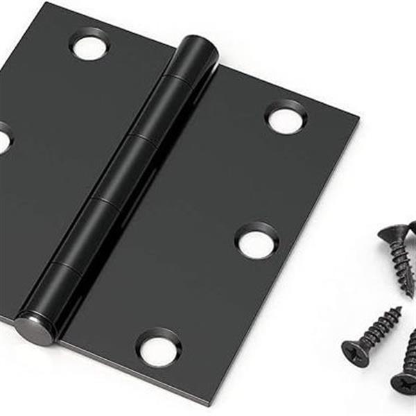 KNOBWELL 40 Pack Matte Black Door Hinges Interior Door Hinges, 3.5 Inch X 3.5 Inch Door Hinges