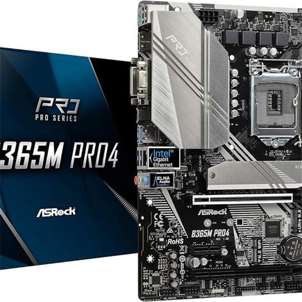 ASRock B365M PRO4 LGA1151/ Intel B365/ DDR4/ Quad CrossFireX/ SATA3&USB3.1/ M.2/ A&GbE/ MicroAT