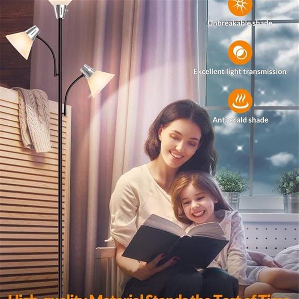 LEPOWER Floor Lamps for Living Room, Standing Lamp with Replaceable 3000K Energy-Saving LED Bul