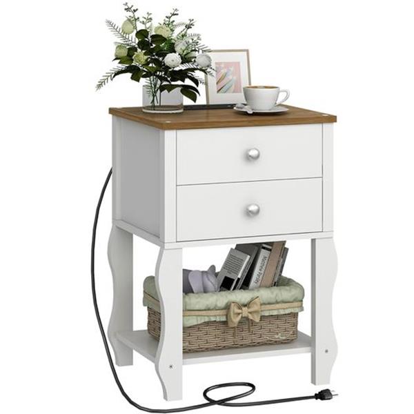 HHETOGOL Side Table with Drawers,XXCTG03WY-E