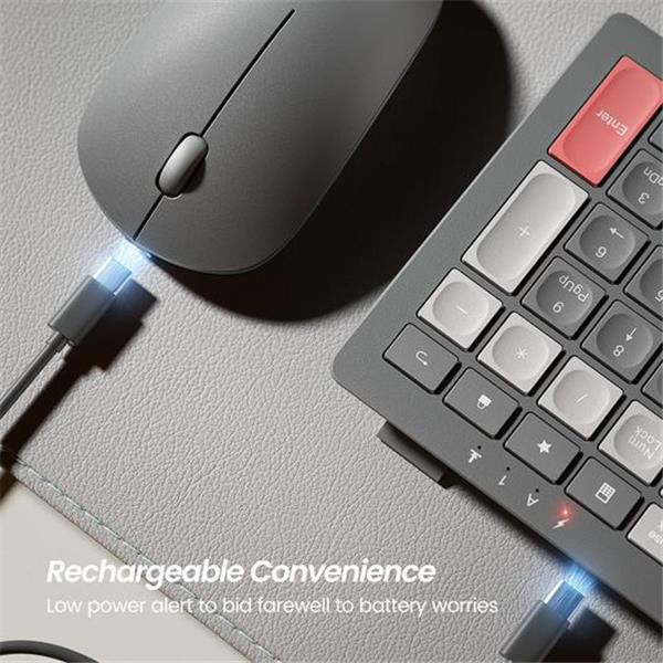 Nulea KM74 Ultra-Slim Wireless Keyboard and Mouse Combo, 2.4GHz Connection, Full-Size Keyboard