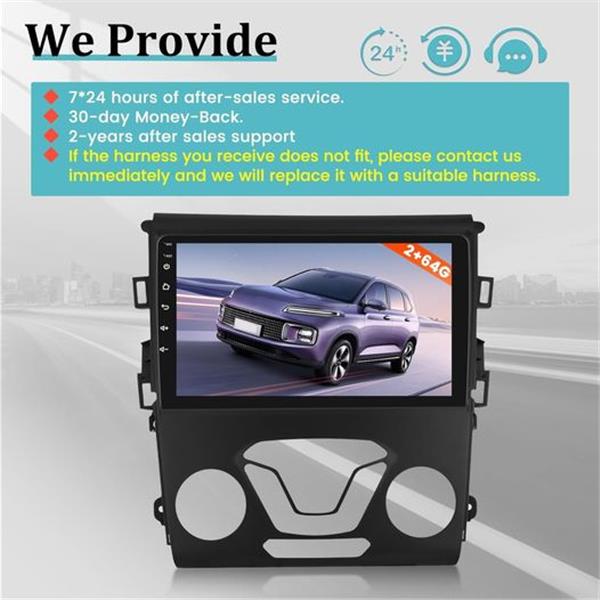 2GB+32GB for Ford Fusion Mondeo 2013-2019 Radio - Android 13 Ford Stereo - Wireless Carplay and