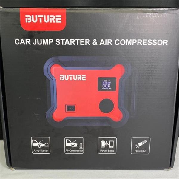 Buture BR700 Red Black 150 PSI Car Jump Starter With Air Compressor