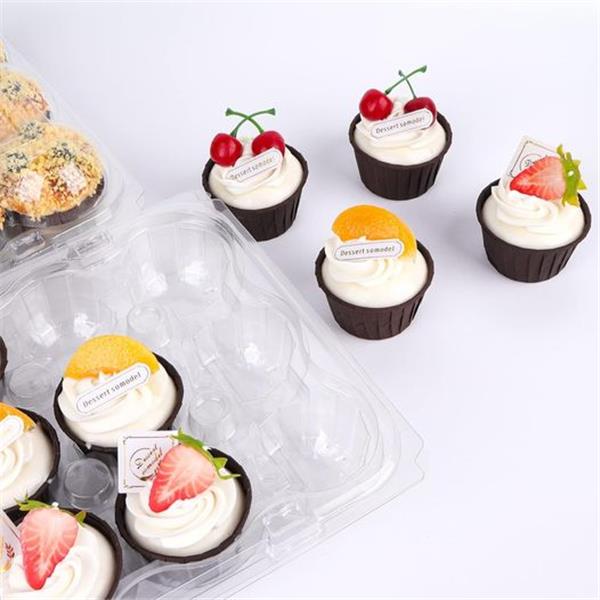 AUKUS Cupcake Containers 12 count, Cupcake Boxes 12 Count, Deep Dome, Stackable & Disposable (P