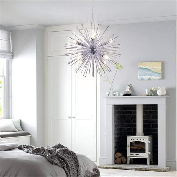 Jaycomey Chandeliers Firework Chandelier,Modern Pendant Lighting with 8 Lights,Metal Aluminum C