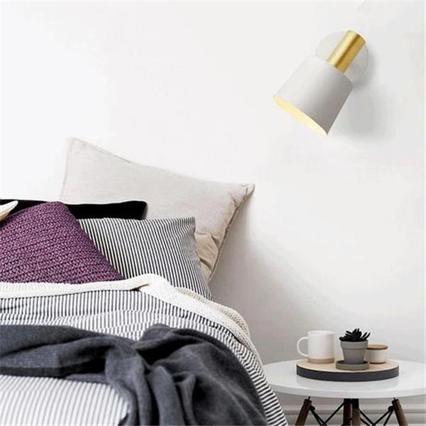 Nordic Style Metal Wall Lamp, Creative Bowl-Shaped Lampshade, Adjustable Rotation Angle, E27 Ba