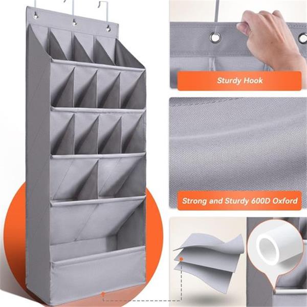 Over the Door Shoe Organizer with Large Deep Pocket, Hanging Shoe Organizers for Closet Shoe Ho