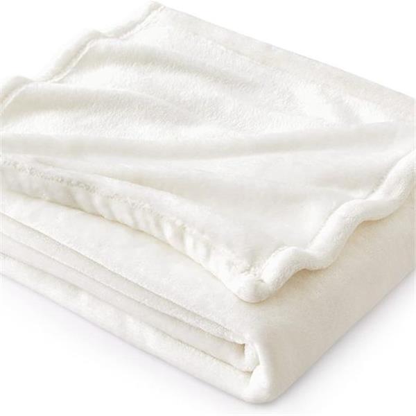 Bedsure Twin Fleece Blanket Cream Luxury Flannel Fleece Lightweight Cozy Plush Microfiber Solid