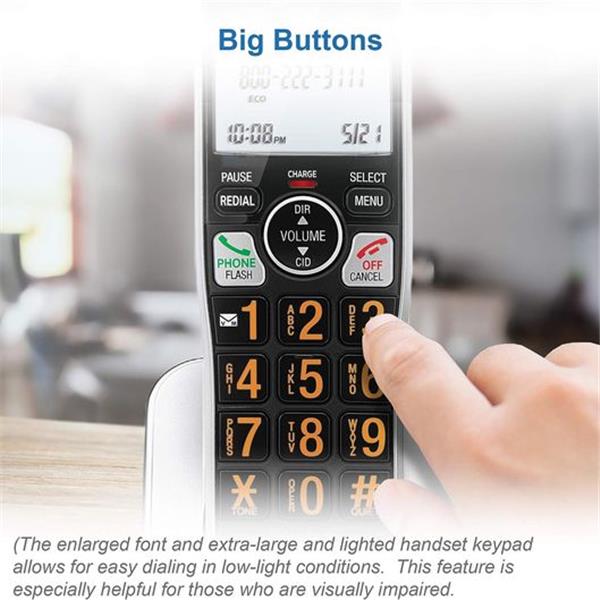 AT&T BL102-2 DECT 6.0 2-Handset Cordless Phone for Home with Answering Machine, Call Blocking,