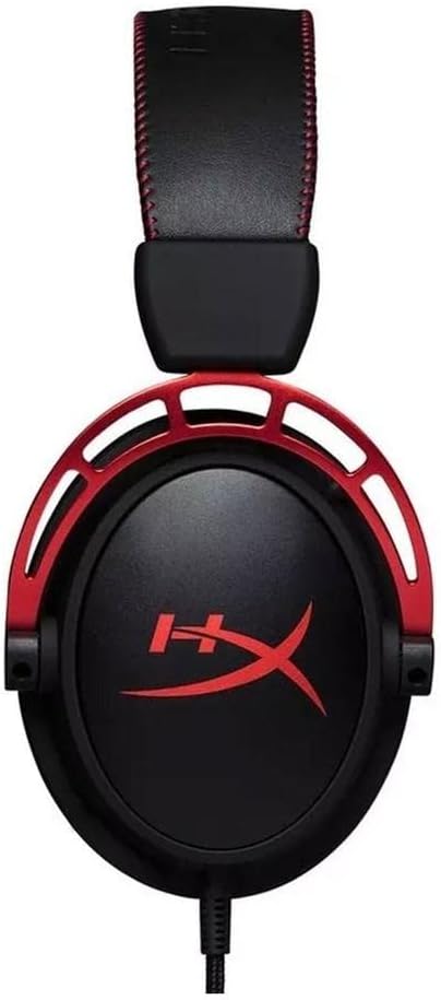 HyperX Cloud Alpha - Gaming Headset, Dual Chamber Drivers, Legendary Comfort, Aluminum Frame, Detachable Microphone, Works on PC, PS4, PS5, Xbox One/ Series X|S, Nintendo Switch and Mobile – Red