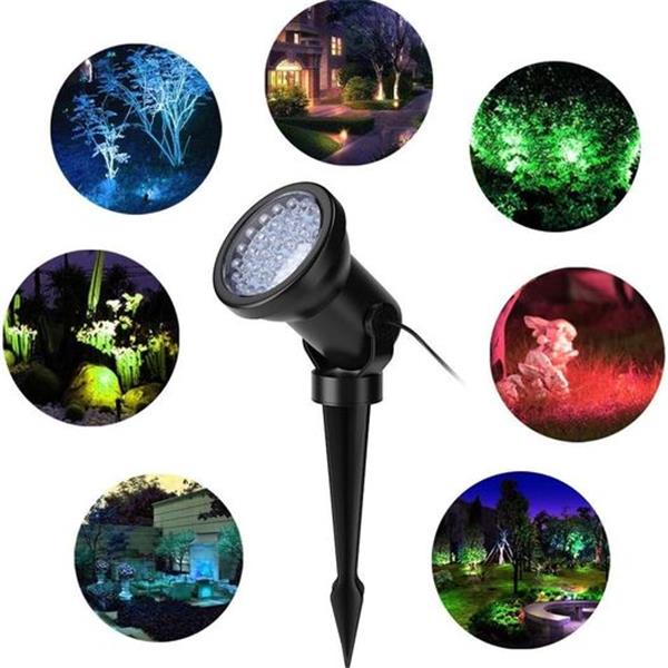 ZODIC Landscape Spotlights, 36 LED Waterproof Outdoor Lights Colorful Spot Light Long Distant R