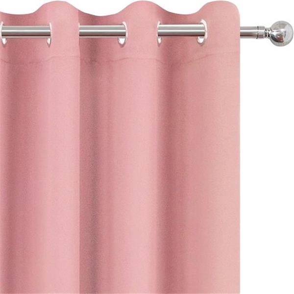 LEMOMO Blackout Curtains 66 x 84 inch/Pink Curtains Set of 2 Panels/Thermal Insulated Room Dark