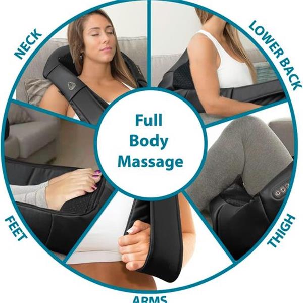 InvoSpa Shiatsu Back Shoulder and Neck Massager with Heat - Deep Tissue Kneading Pillow Massage