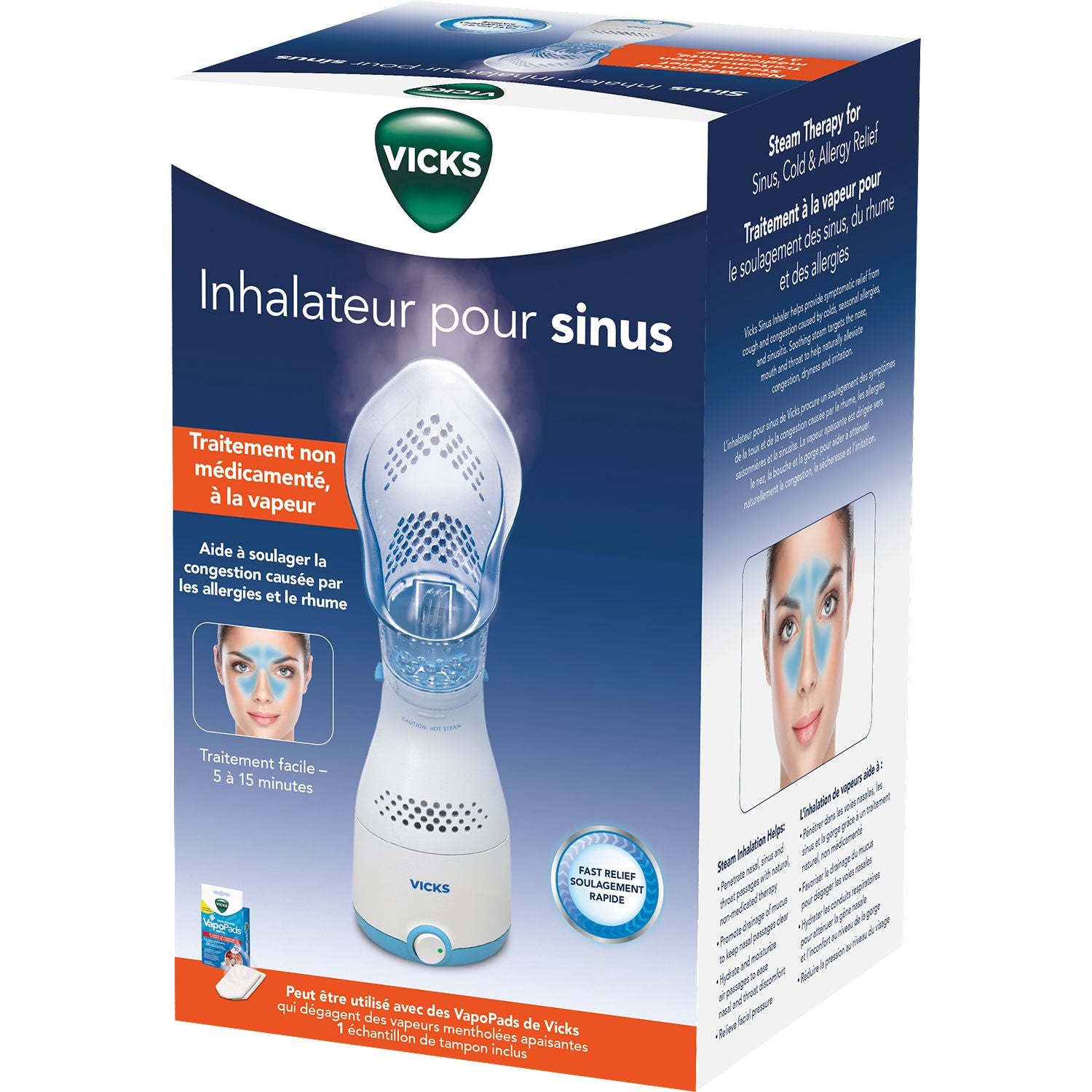 Vicks VIH200C Sinus Inhaler, Easy 5-15 minute treatment