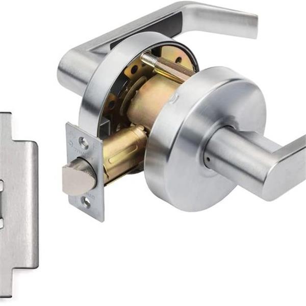 Dynasty Hardware AUG-30-26D Grade 2 Commercial Duty Passage Lever, ADA, Satin Chrome Finish