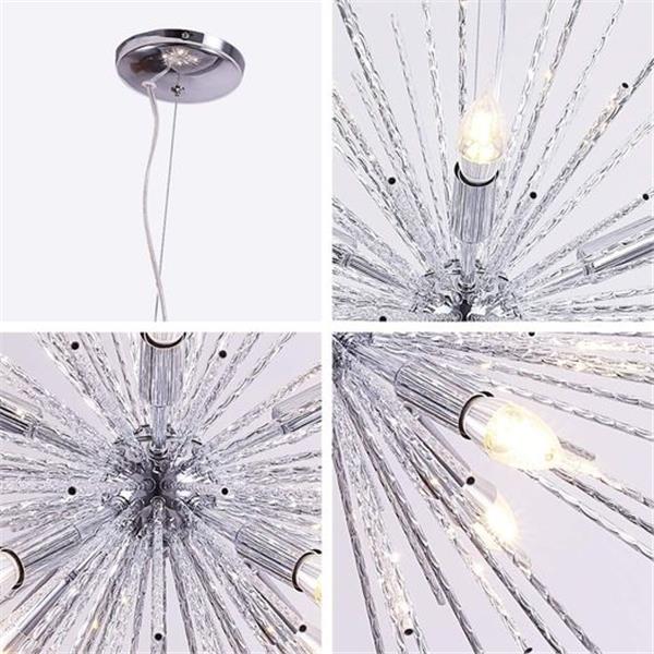 Jaycomey Chandeliers Firework Chandelier,Modern Pendant Lighting with 8 Lights,Metal Aluminum C