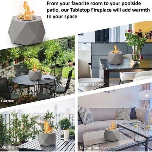 CDN EH! Tabletop Portable Fire Pit - Personal Fireplace for Indoor Outdoor. Black