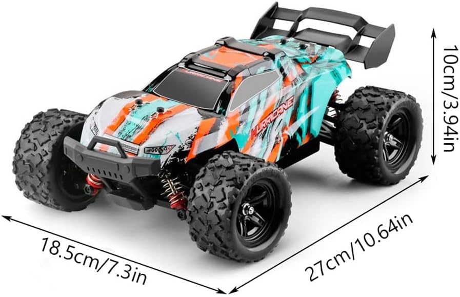 1:18 Remote Control Car for Kids Adults,36 Km/h High Speed Monster Trucks 4x4 Off-Road Hobby Fast RC Car,2.4GHz 4WD All Terrain Electric Vehicle,Gifts for Boy Girl