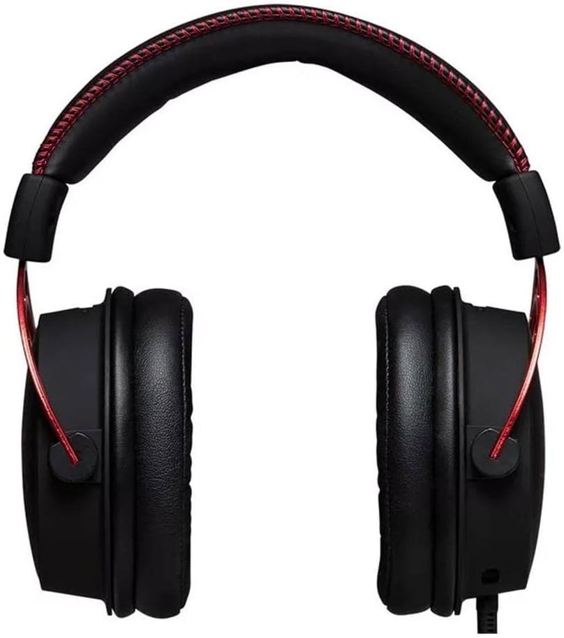 HyperX Cloud Alpha - Gaming Headset, Dual Chamber Drivers, Legendary Comfort, Aluminum Frame, Detachable Microphone, Works on PC, PS4, PS5, Xbox One/ Series X|S, Nintendo Switch and Mobile – Red