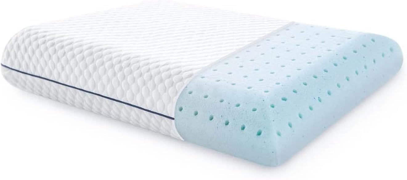 WEEKENDER Ventilated Gel Memory Foam Pillow - Washable Cover - King Size-White