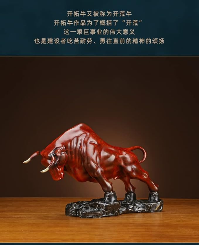 MOZART Brass Bull Ornament Office Living Room Decoration Home Crafts No.1 Chinese Traditional Style Antiques Fine Art Gifts Crafts