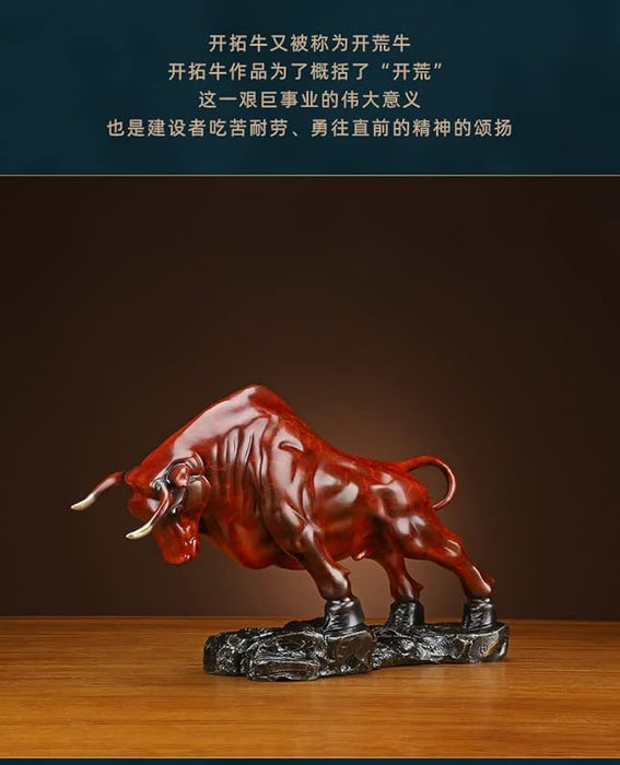 MOZART Brass Bull Ornament Office Living Room Decoration Home Crafts No.1 Chinese Traditional Style Antiques Fine Art Gifts Crafts