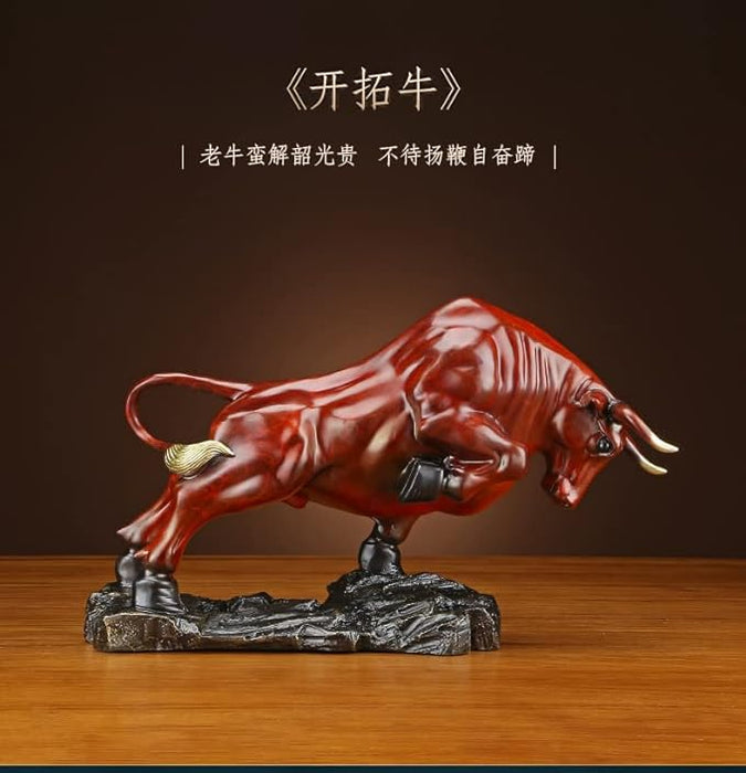 MOZART Brass Bull Ornament Office Living Room Decoration Home Crafts No.1 Chinese Traditional Style Antiques Fine Art Gifts Crafts