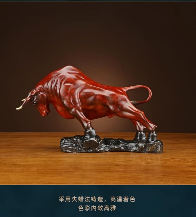 MOZART Brass Bull Ornament Office Living Room Decoration Home Crafts No.1 Chinese Traditional Style Antiques Fine Art Gifts Crafts