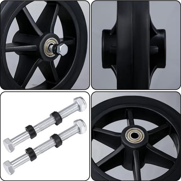 Datanly 4 Pcs Replacement Wheels for Walkers with 4 Axles Rollator Replacement 6 Inches Walker
