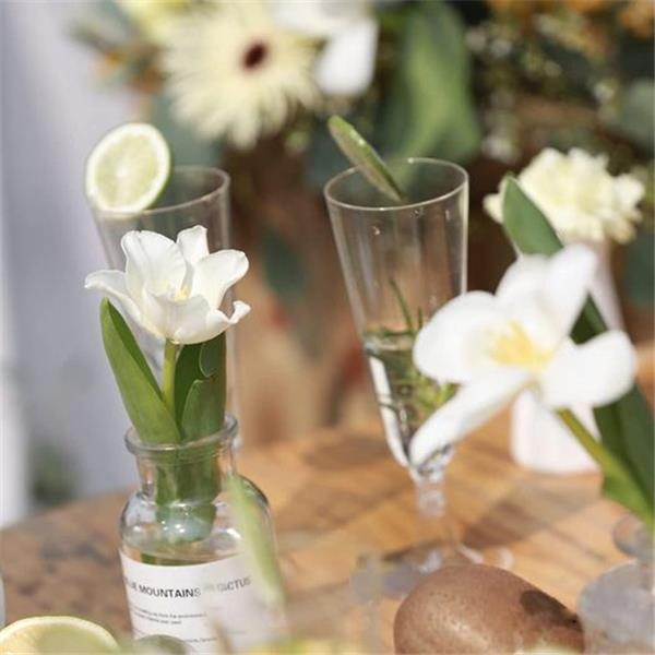 100 Pcs Plastic Champagne Flutes, Disposable Clear Champagne Glasses, 5oz Plastic Wine Glasses,