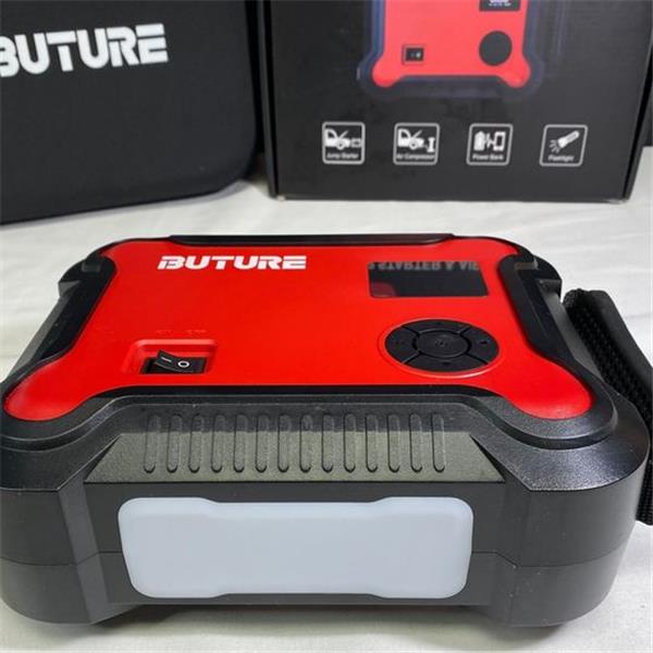 Buture BR700 Red Black 150 PSI Car Jump Starter With Air Compressor