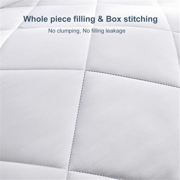 CozyLux Full Size Bedding Comforter Duvet Insert - Quilted White Comforters with Corner Tabs, 1