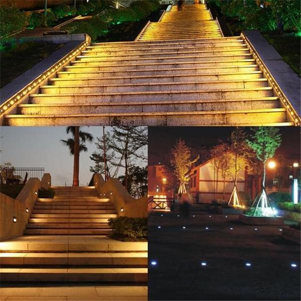 10PCS 32mm Outdoor Waterproof LED Deck Light Kit Landscape Recessed Lighting for Step Stair Yar