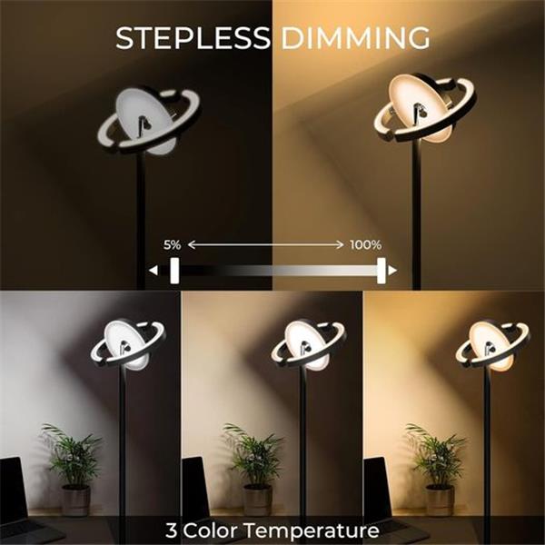 FIMEI Modern LED Floor Lamp Multi-Angle Lighting, 36W 1800LM Bright Rotatable Standing Lamp, Ey