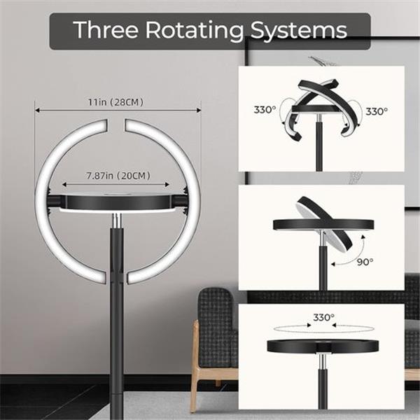 FIMEI Modern LED Floor Lamp Multi-Angle Lighting, 36W 1800LM Bright Rotatable Standing Lamp, Ey