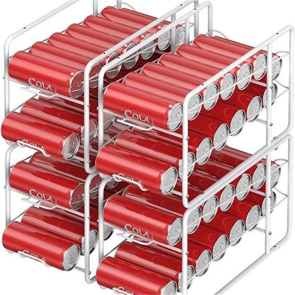 4 Pack - MOOACE Skinny Can Dispenser Rack, Stackable Tall Skinny Soda Pop Cans Storage Organize