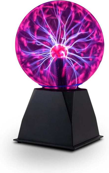 Tradeopia 6 Inch Purple Plasma Ball, Touch and Sound Sensitive, Novelty Lamp, Electric Plasma Ball, Magic Plasma Lamp, Lightning Plasma Ball, Plasma Ball for Decoration, Plasma Globe, Christmas Gift