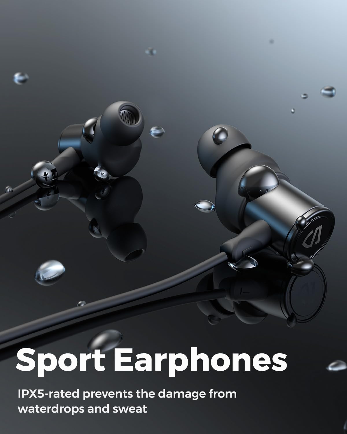 SoundPEATS Bluetooth Earphones, Wireless 5.2 Magnetic Earbuds, in-Ear IPX5 Sweatproof Headphones with Mic (12 Hours Playtime, APTX-HD, ENC Noise Cancellation, 10mm Drivers) (Q30 HD+)