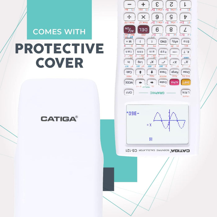 Scientific Graphic Calculator - CATIGA CS121 - Scientific and Engineering Calculator - Programmable System (White)
