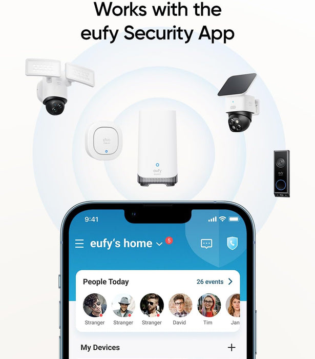 eufy Security Siren, 105 dB Wireless Alarm, IP65 Weatherproof, Remote Alerts, 2-Year Battery Life, HomeBase Required, Compatible with HomeBase S380 and S280, App Control, Easy to Install