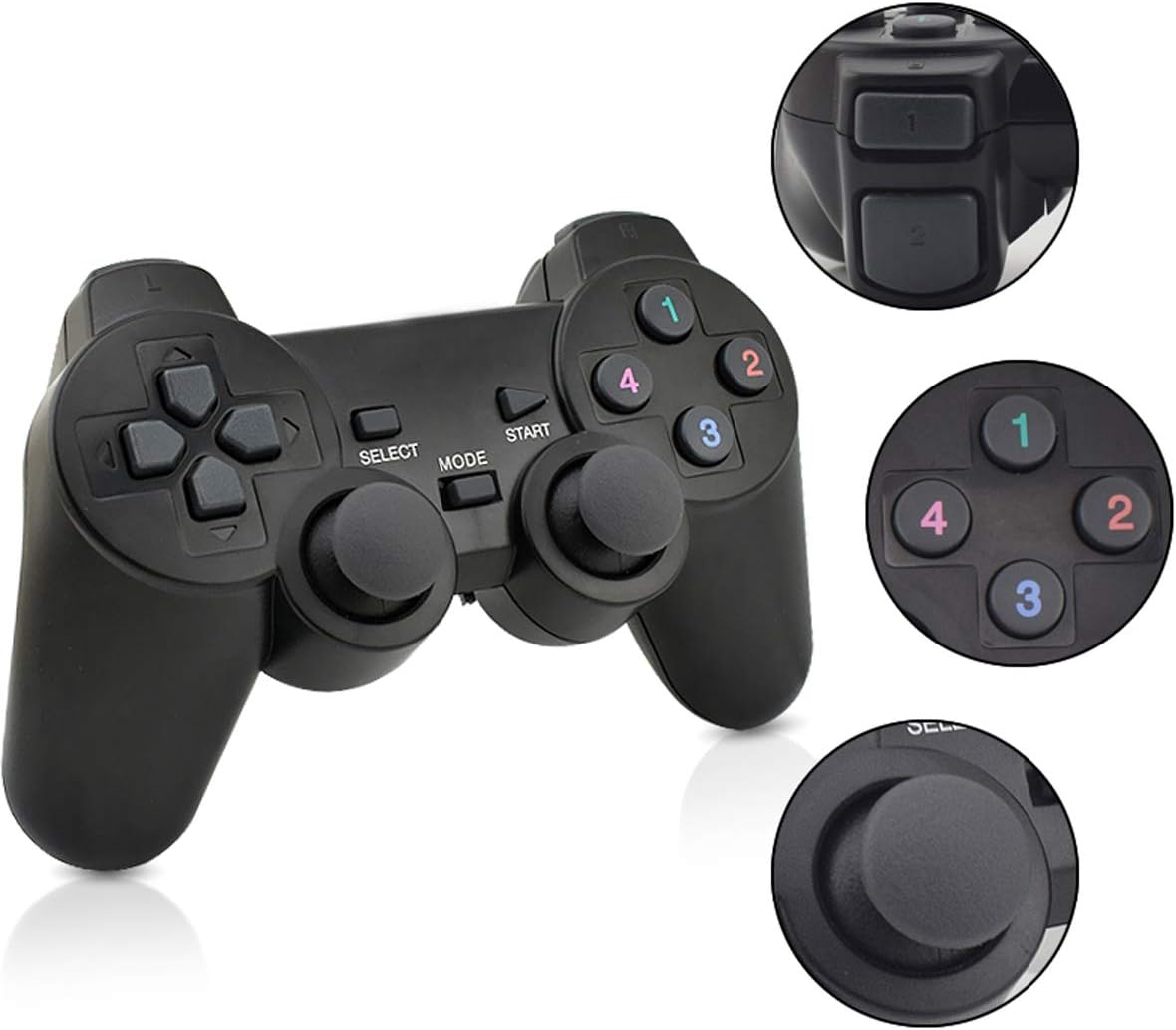 2.4GHz USB Twins Wireless game Controller Gamepad Joystick With WIN98/2000/X/2003VISTA/WIN7 SYSTEM TV Box