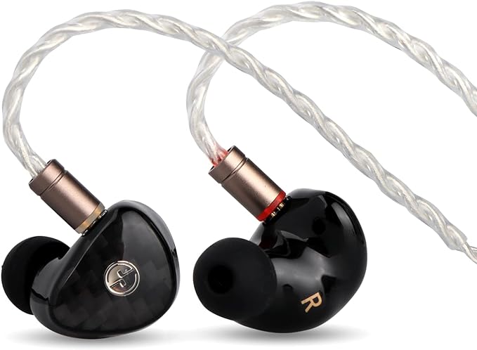 Linsoul TINHIFI C3 10mm PU+LCP Composite Diaphragm HiFi Wired Earphone in-Ear Monitor IEMs for Musician Audiophile (Black, C3)